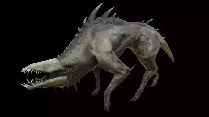 Creature Infernum Dog Low-poly 3D model