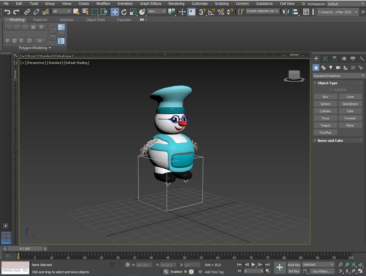 Low poly character set-funny snowmen Low-poly 3D model_32