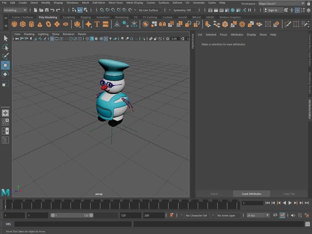 Low poly character set-funny snowmen Low-poly 3D model_33