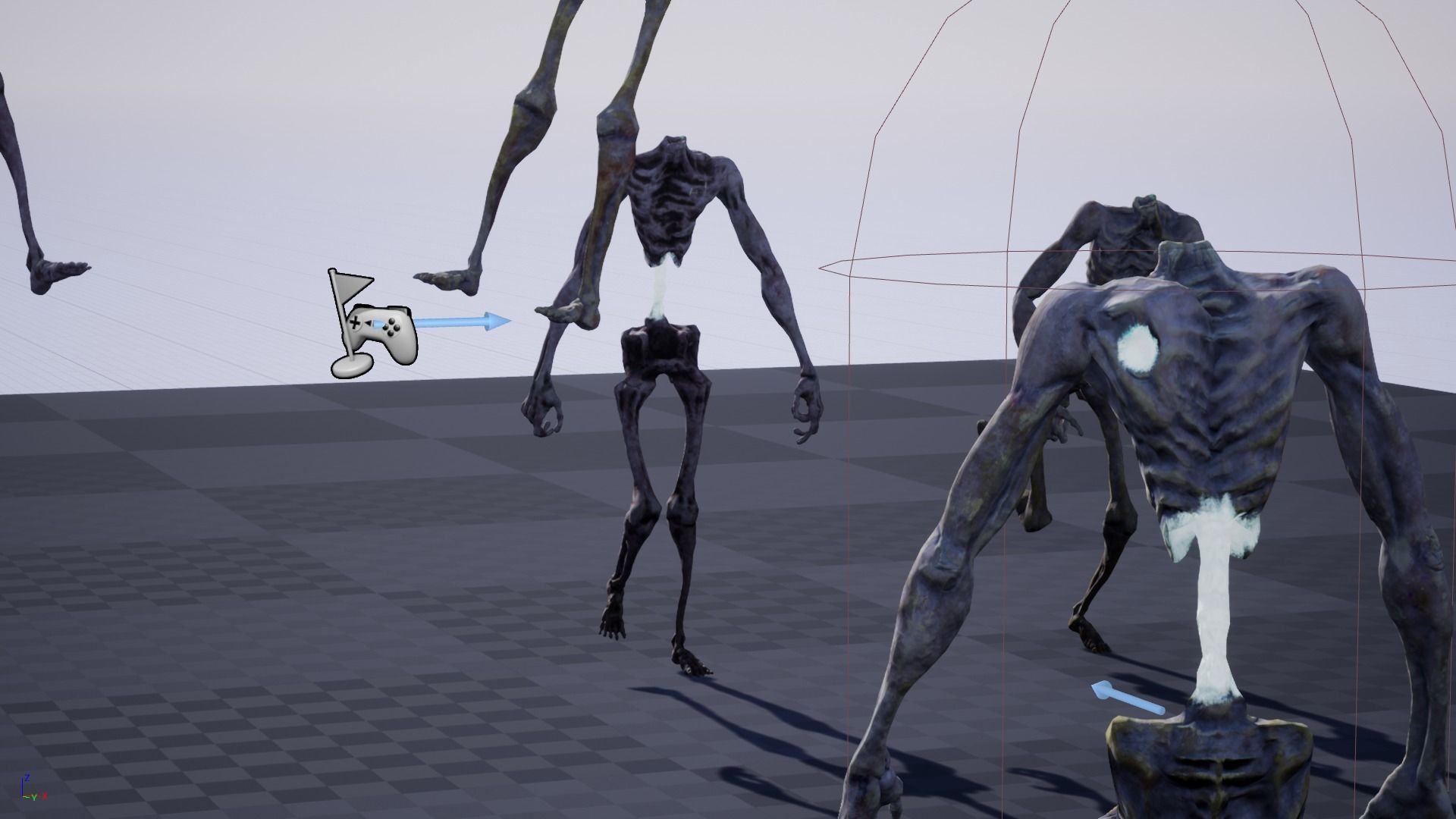 Zombie-Carcass body in with lights Low-poly 3D model_14