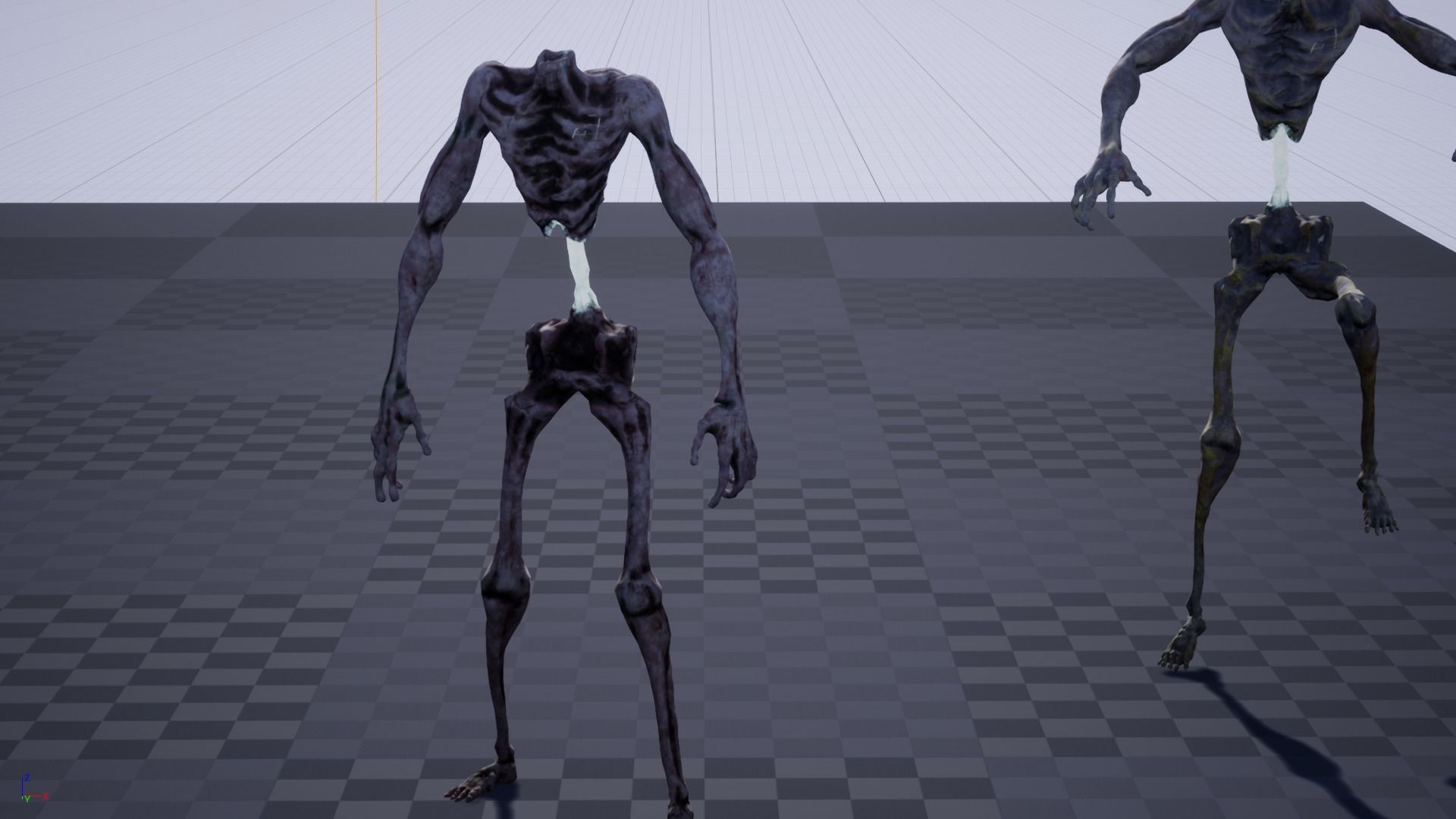 Zombie-Carcass body in with lights Low-poly 3D model_15