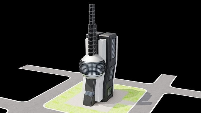 3D model SCI FI Building VR / AR / low-poly | CGTrader