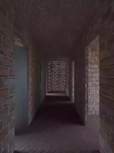 Interior scene - interior room - abandoned loft-style 