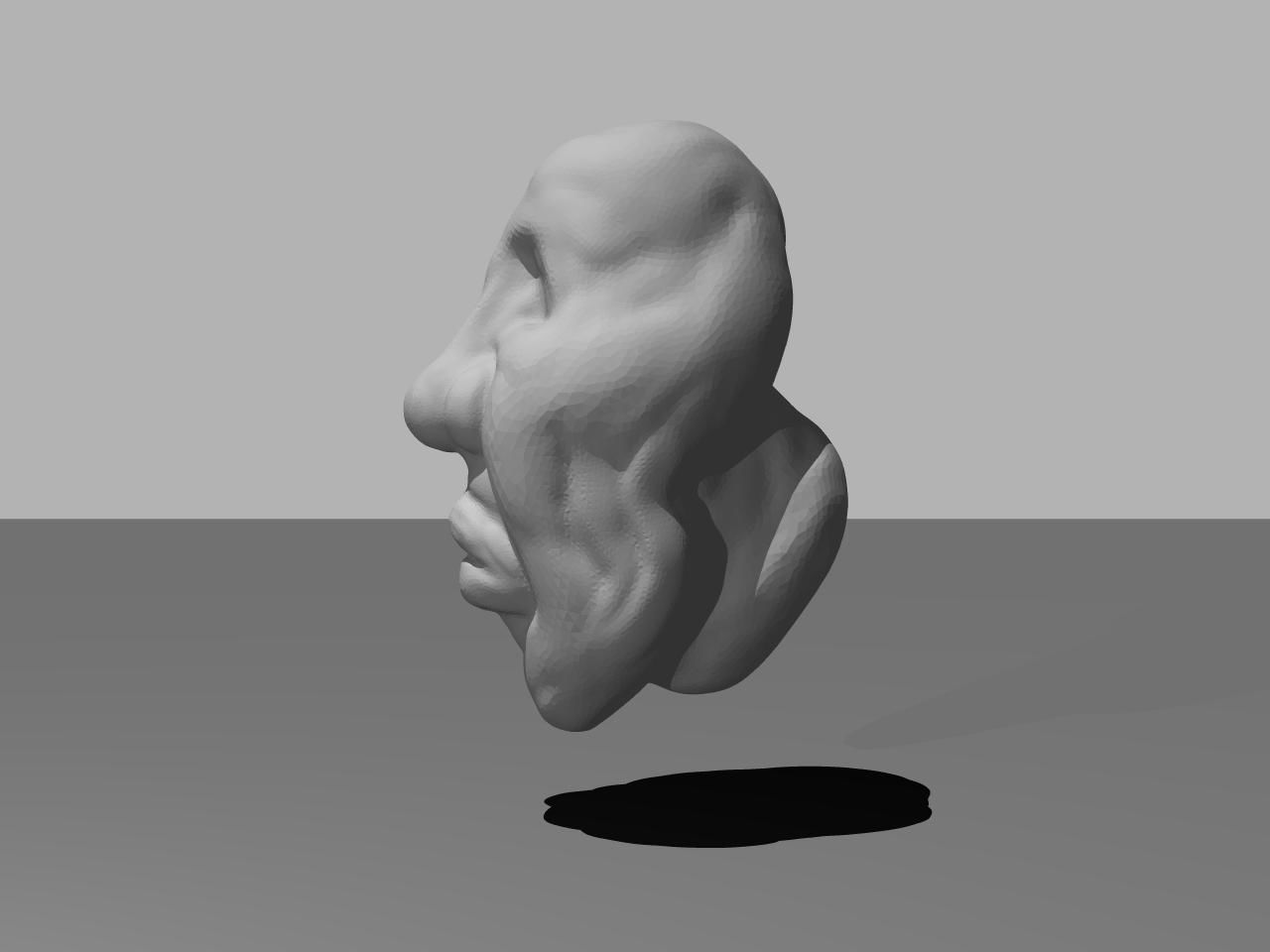 sample human head1 Free 3D model_1