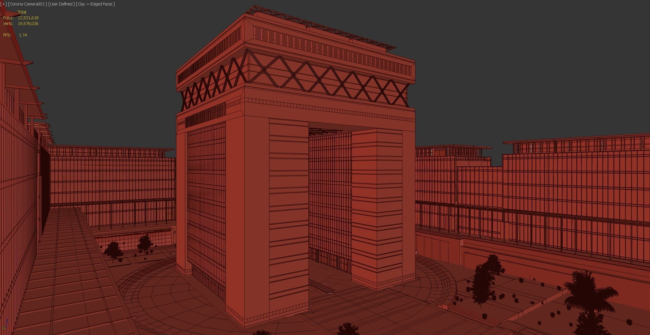 Dubai DIFC - lighting set up 3D model_8