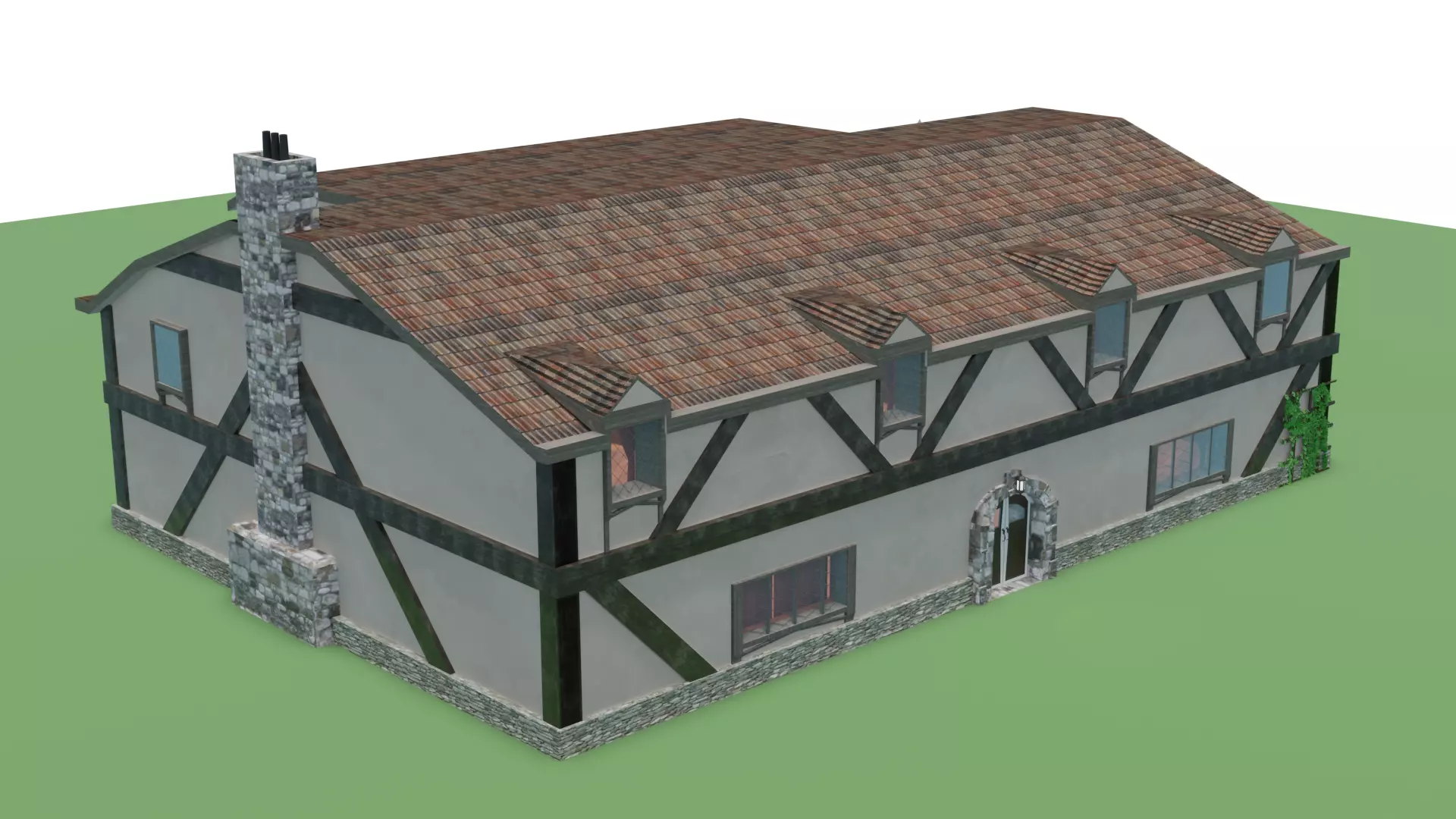 Cottage Inn Free low-poly 3D model