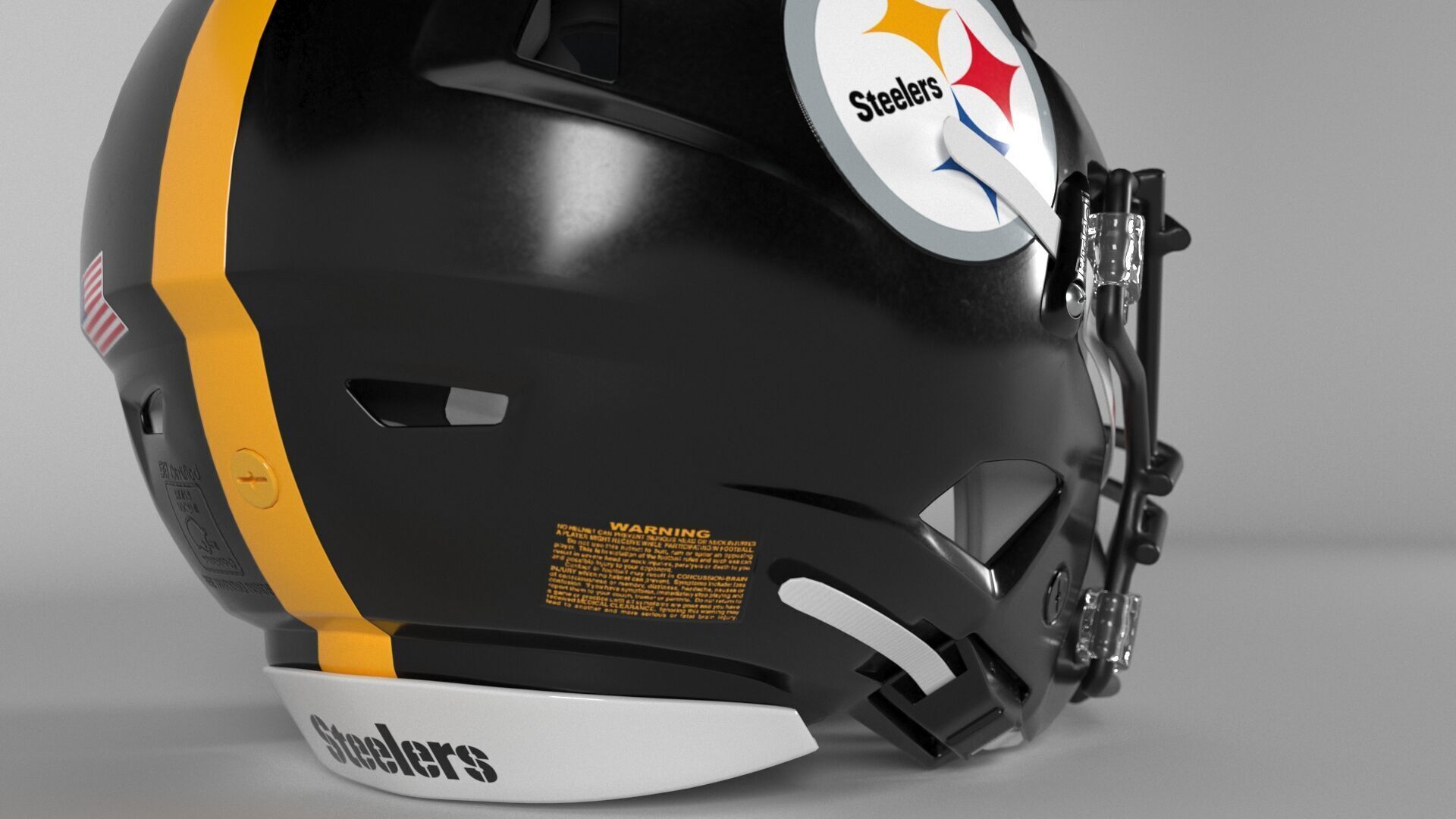 STEELERS PITTSBURGH Helmet Football AFC NORTH PBR updated 2025 3D model_3