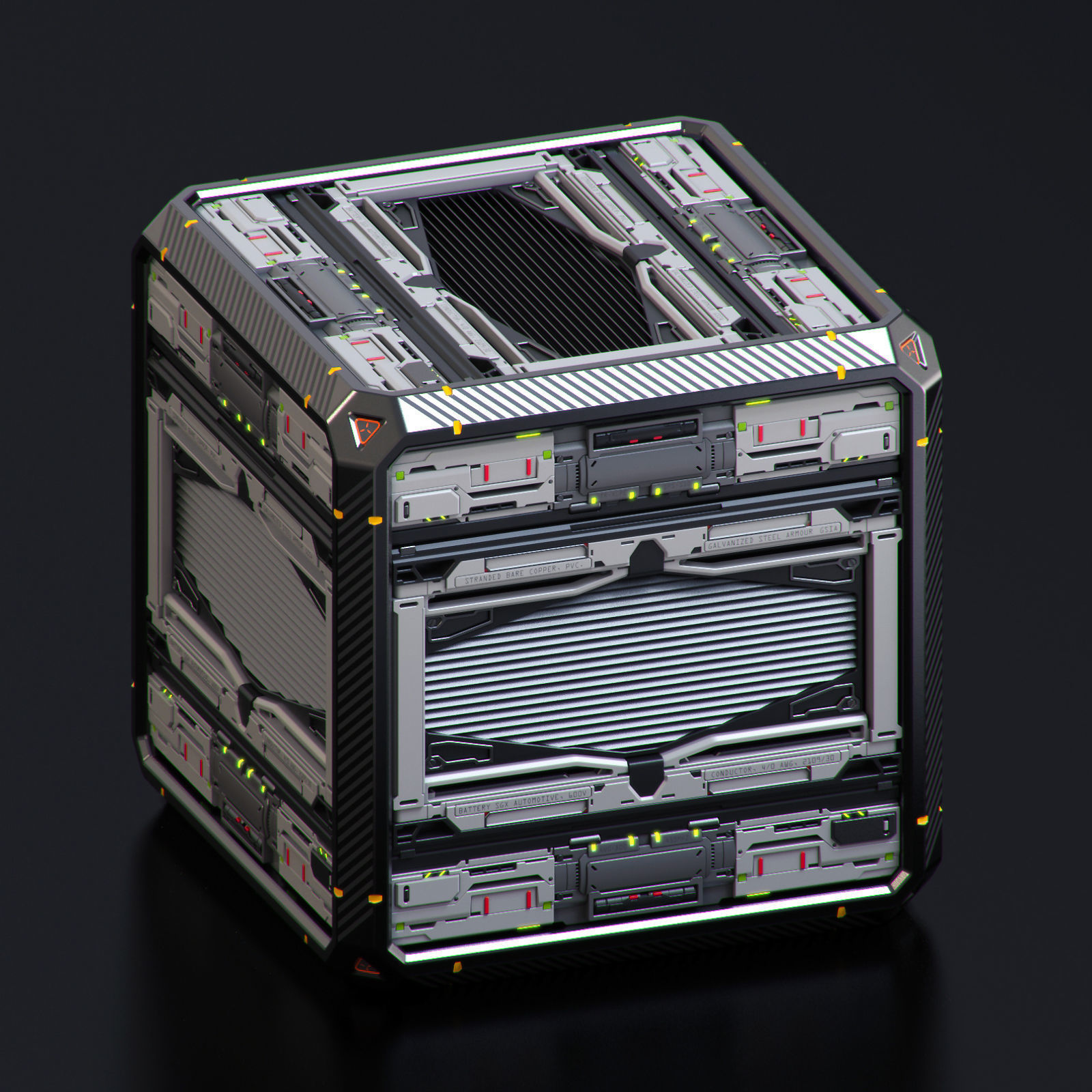 SciFi Crates set 3D model_3