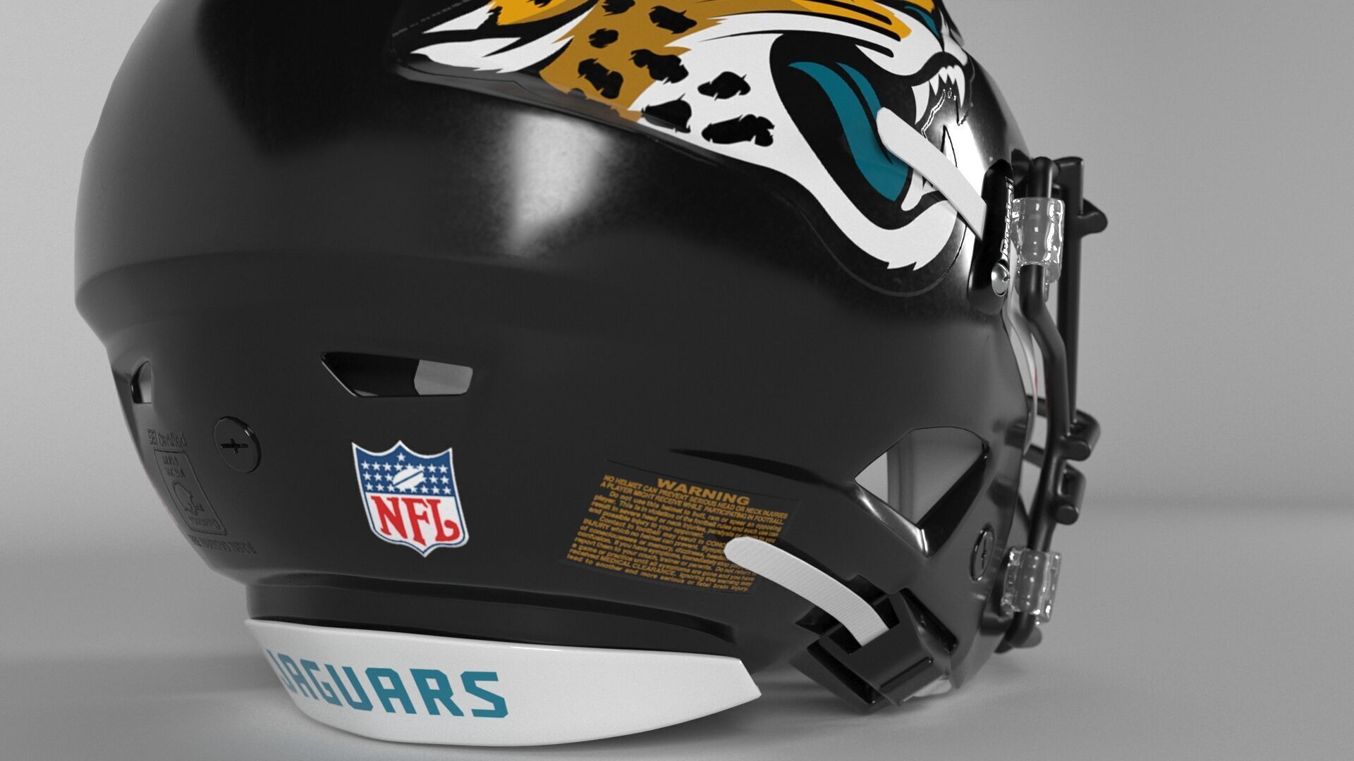JAGUARS BALTIMORE Helmet Football AFC SOUTH PBR updated 2025 3D model_3