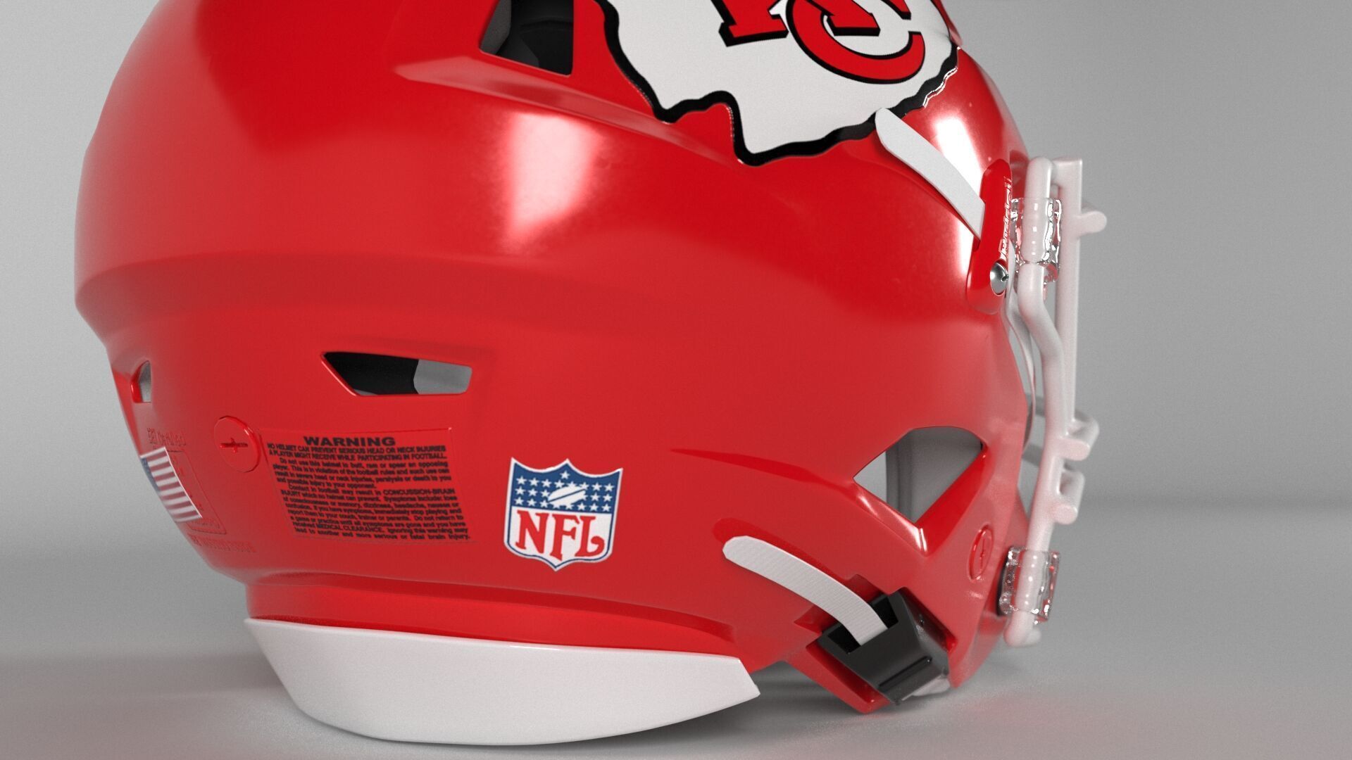 CHIEFS KANSAS CITY Helmet Football AFC West PBR updated 2025 3D model_2