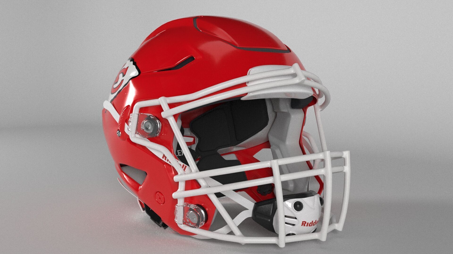 CHIEFS KANSAS CITY Helmet Football AFC West PBR updated 2025 3D model_3