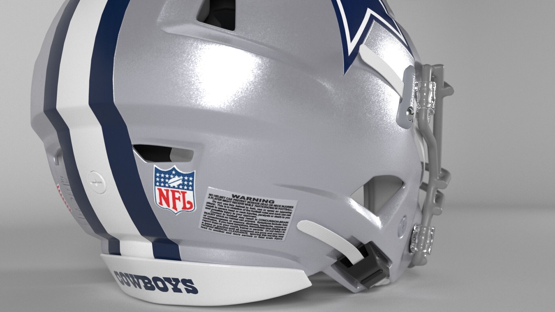 COWBOYS DALLAS Helmet Football NFC East PBR updated 2025 3D model_4