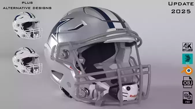 COWBOYS DALLAS Helmet Football NFC East PBR updated 2025 3D model
