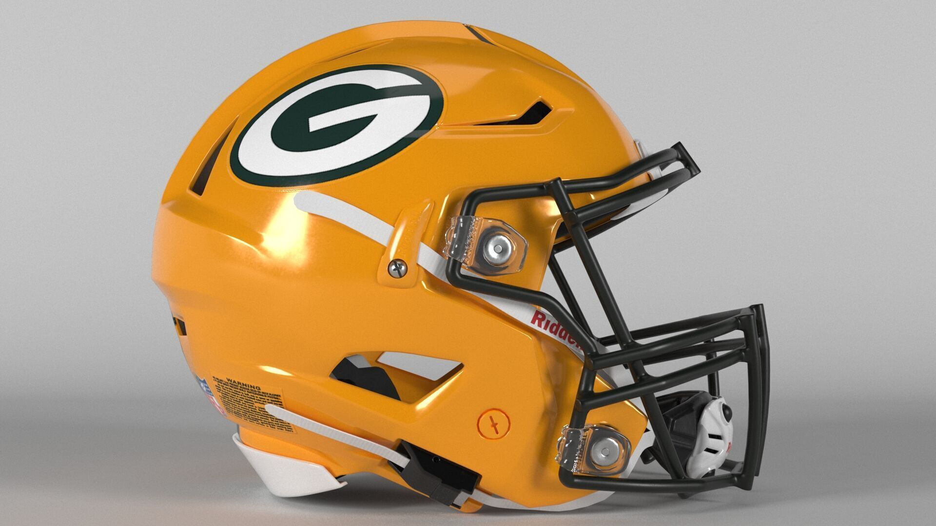 PACKERS GREEN BAY Helmet Football NFC NORTH PBR updated 2025 3D model_3