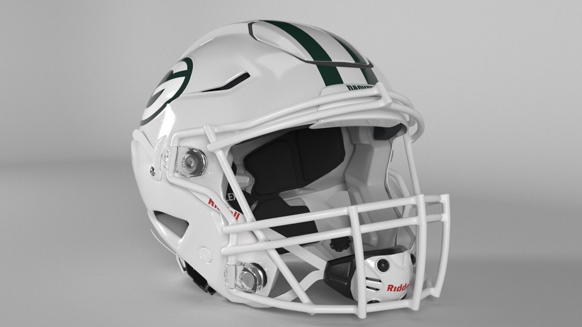 PACKERS GREEN BAY Helmet Football NFC NORTH PBR updated 2025 3D model_1
