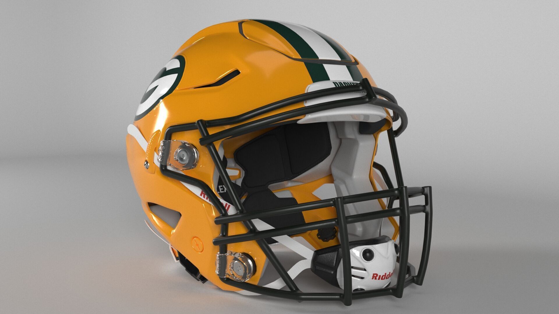 PACKERS GREEN BAY Helmet Football NFC NORTH PBR updated 2025 3D model_5