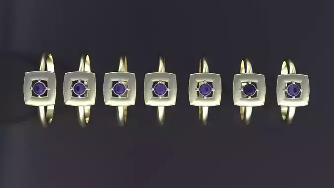 Stylish Futuristic rings for cnc or 