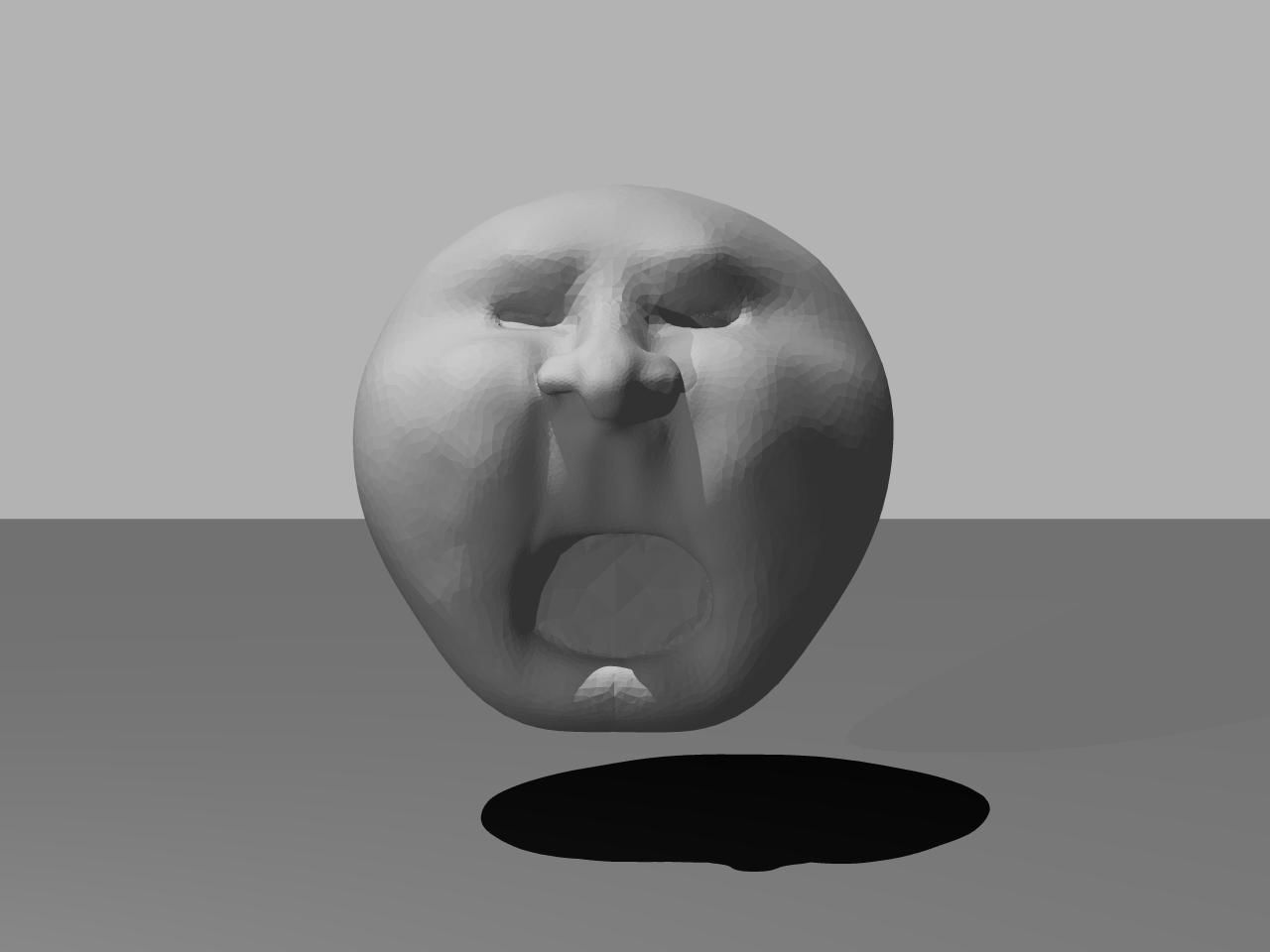 sample human head2 Free 3D model_1