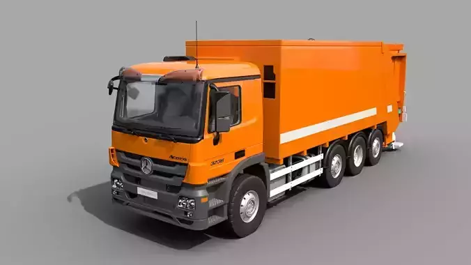 Garbage truck Mercedes-Benz Actros 3236 3D model