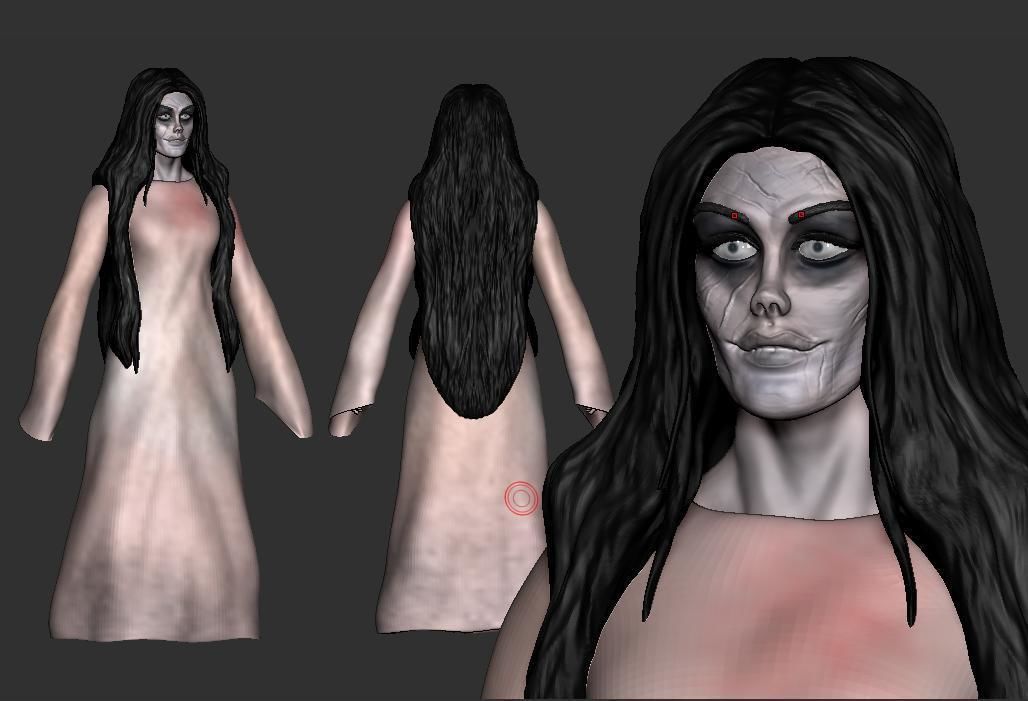 Kuntilanak Ghost Figure 3D model_5