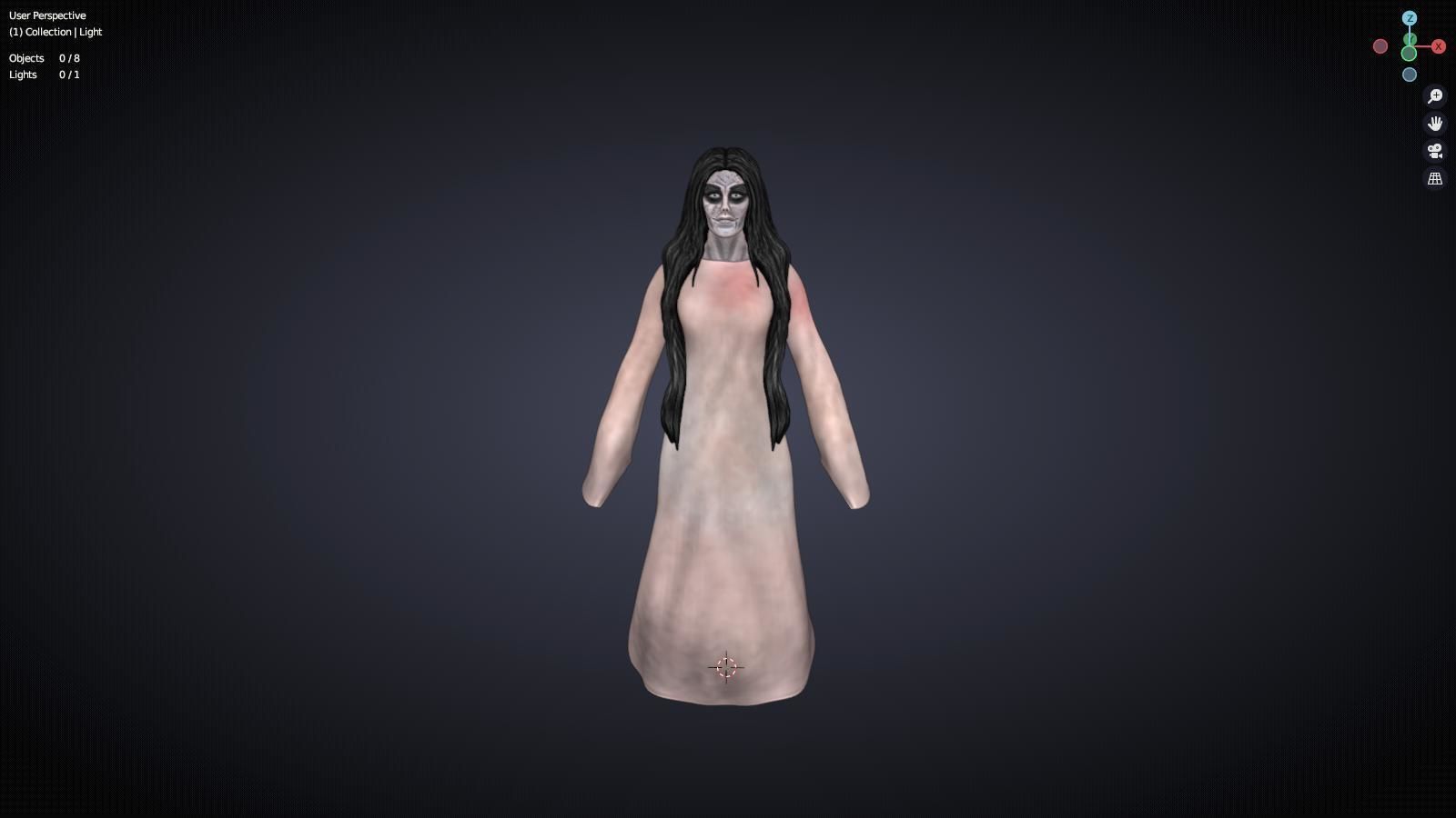 Kuntilanak Ghost Figure 3D model_6