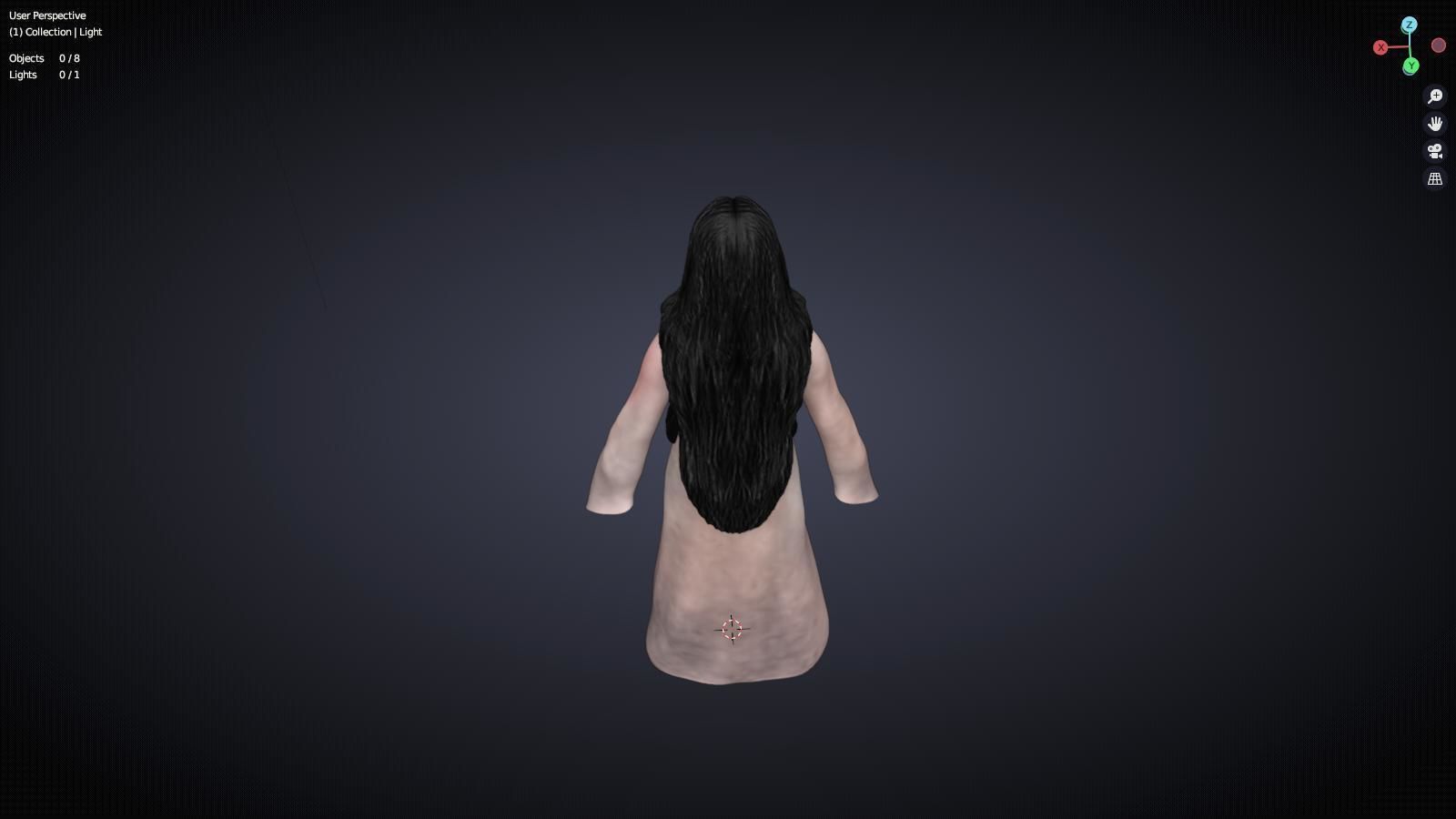 Kuntilanak Ghost Figure 3D model_9