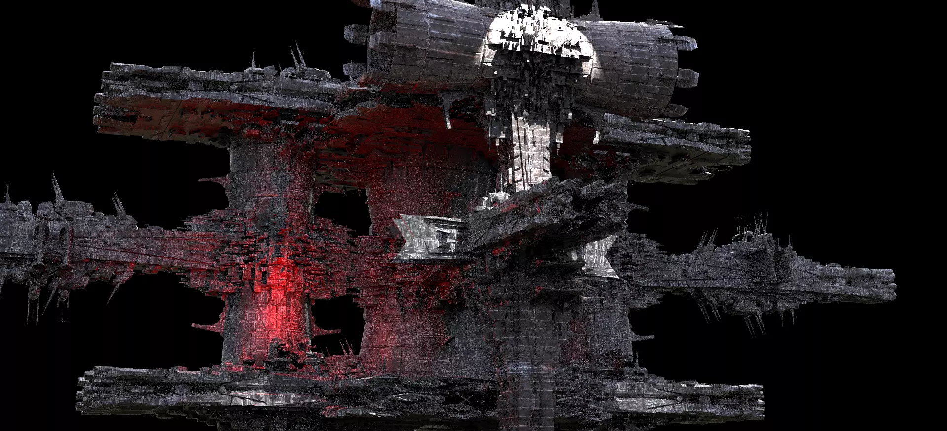 Thors Hammer Sci-Fi Cityscape 1 Kit bash 3D model_0