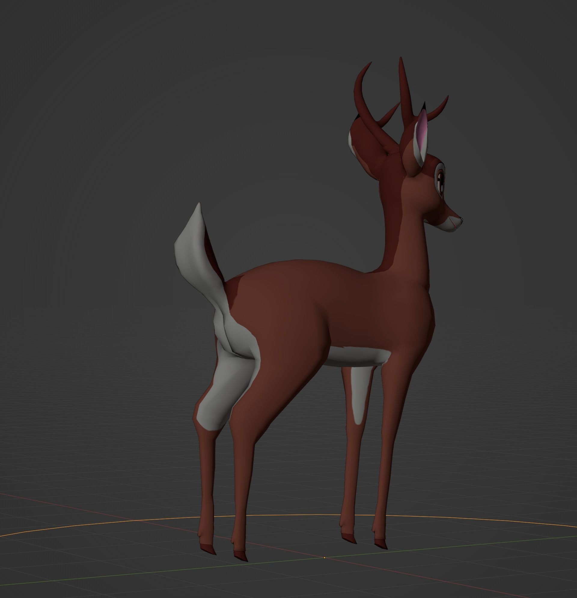 Adult Bambi Model Toon Shade 3D model_33