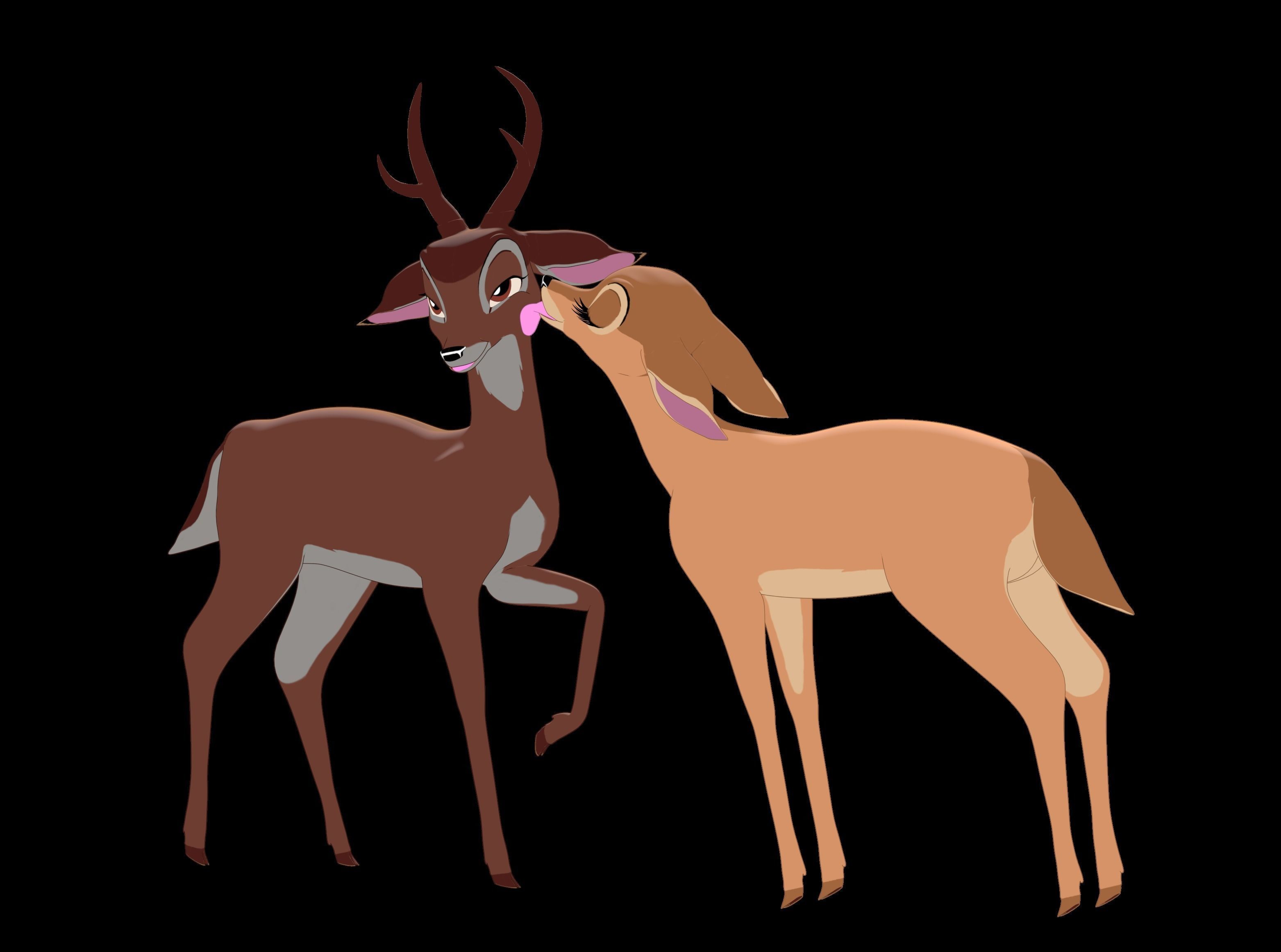 Adult Bambi Model Toon Shade 3D model_5