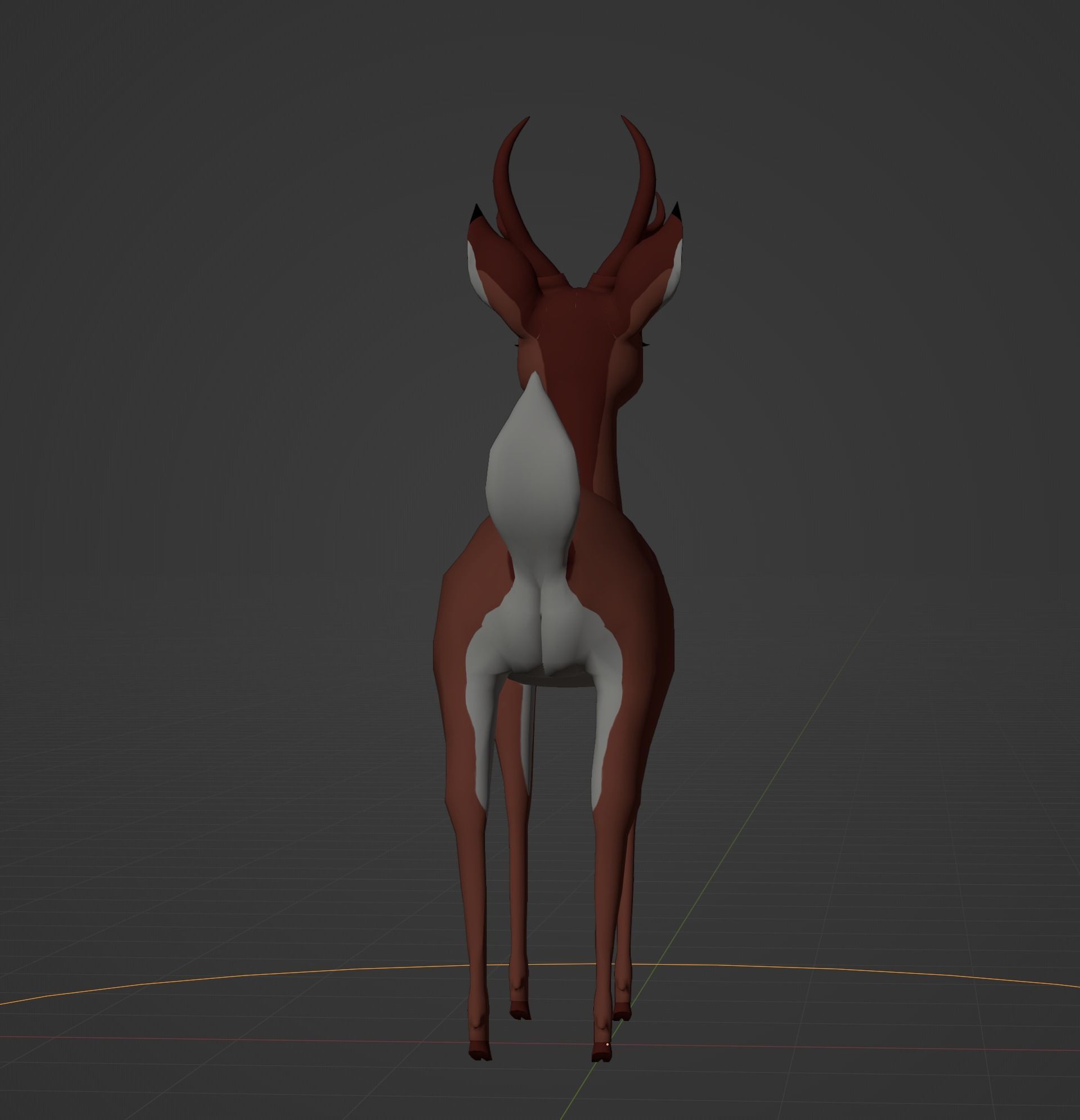 Adult Bambi Model Toon Shade 3D model_38