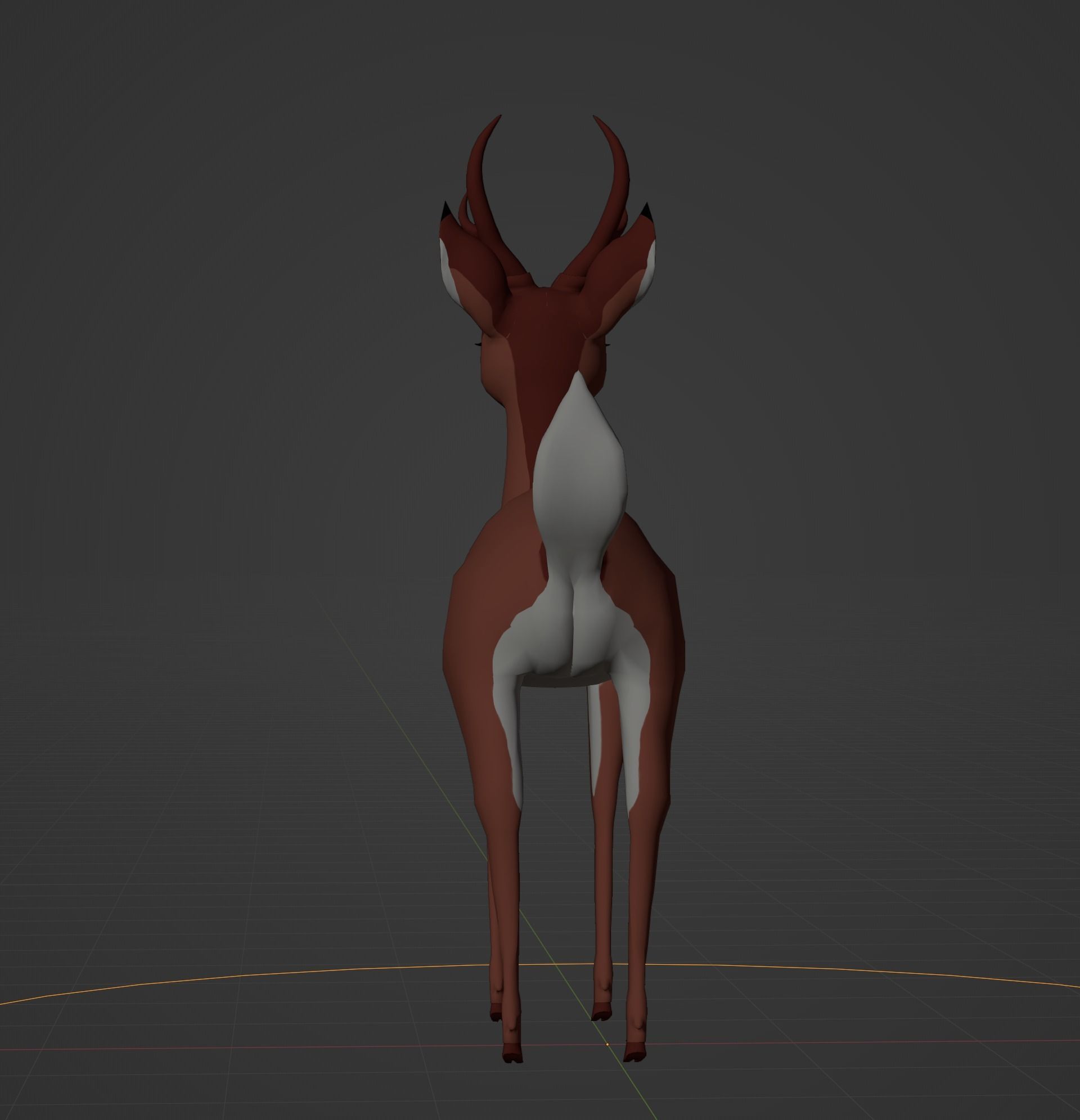 Adult Bambi Model Toon Shade 3D model_39