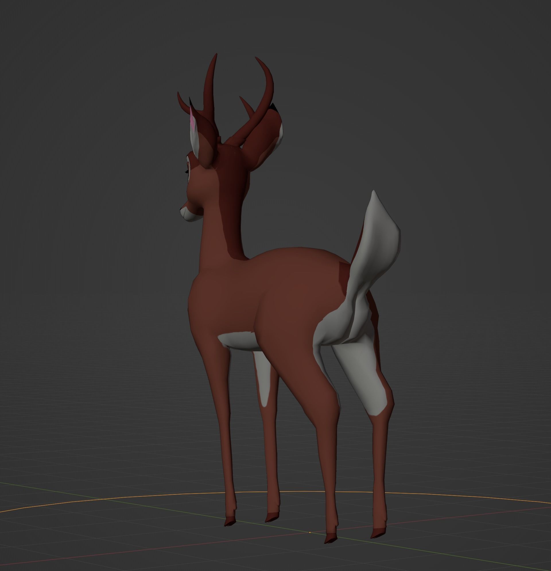 Adult Bambi Model Toon Shade 3D model_43