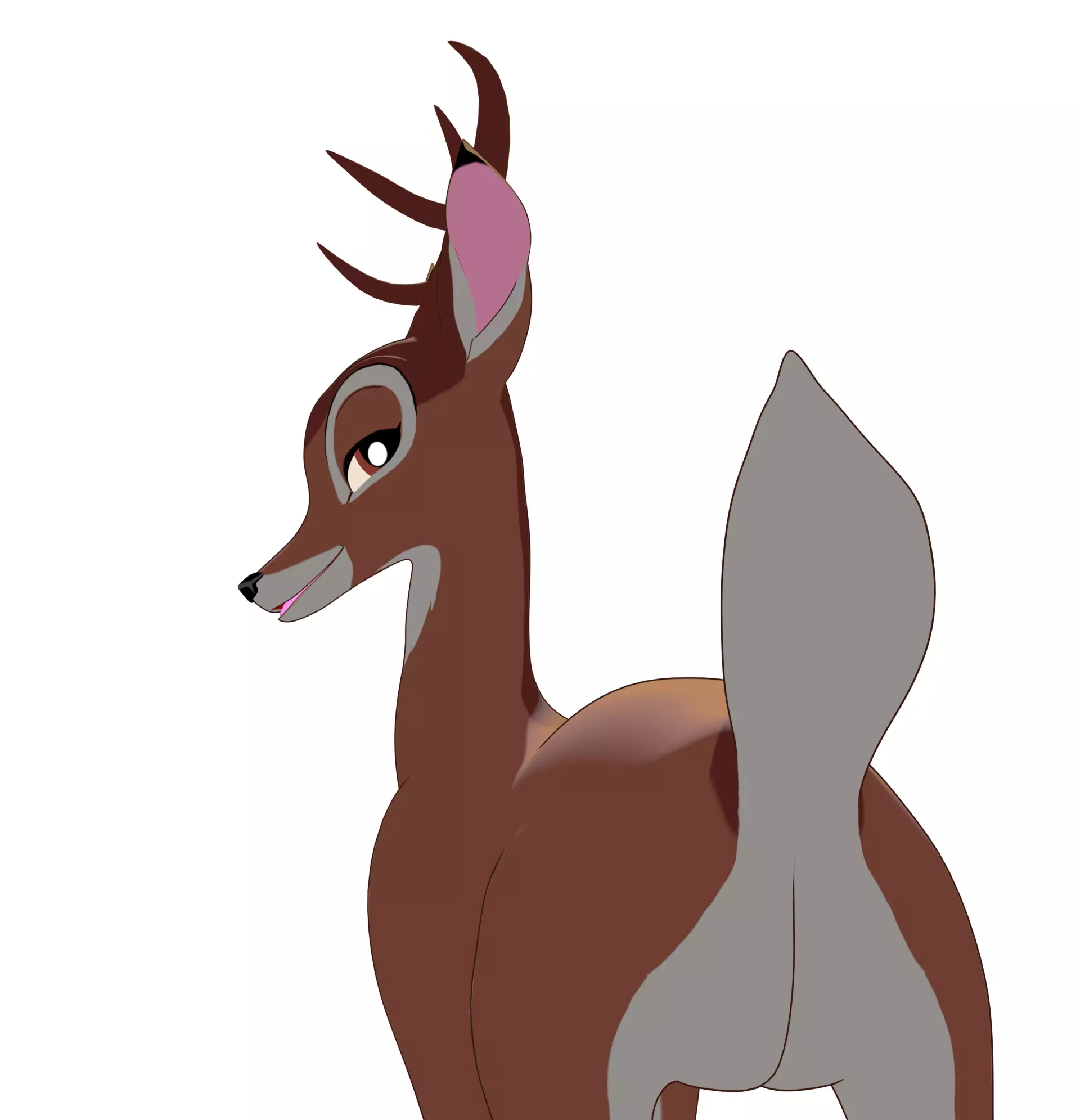 Adult Bambi Model Toon Shade 3D model_0