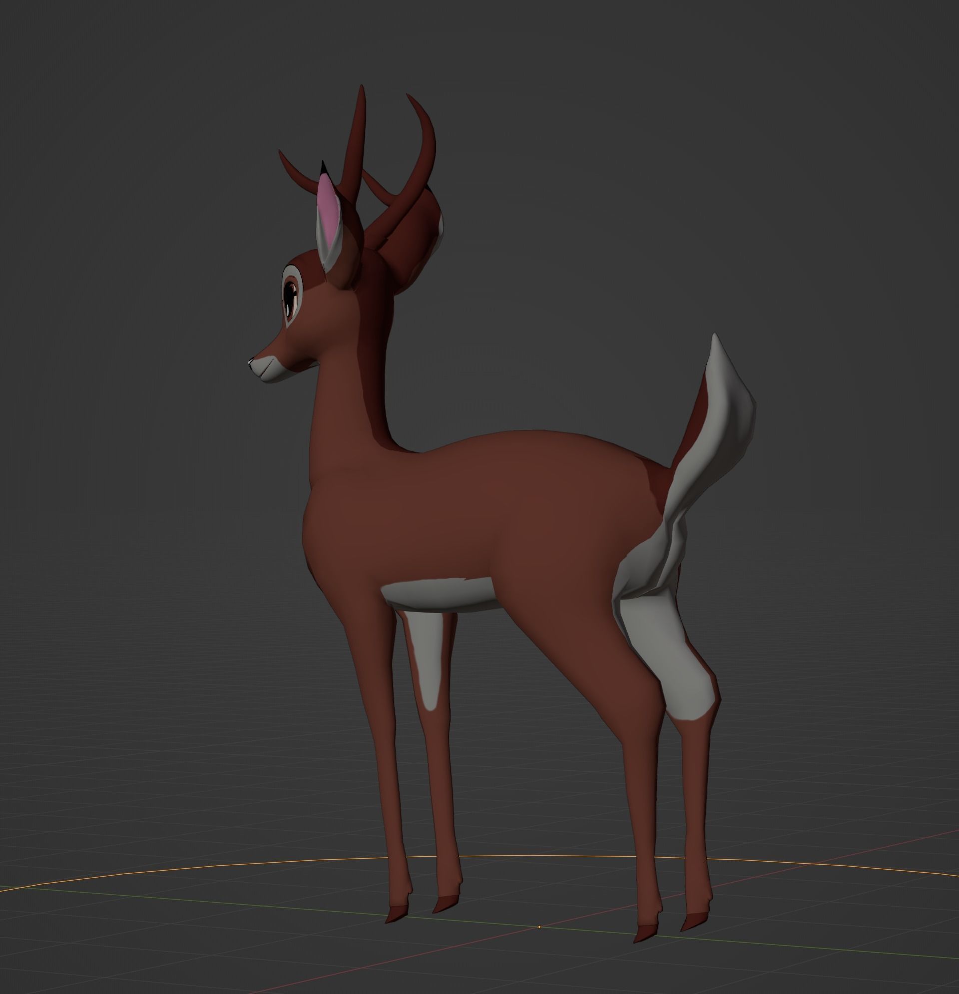 Adult Bambi Model Toon Shade 3D model_46