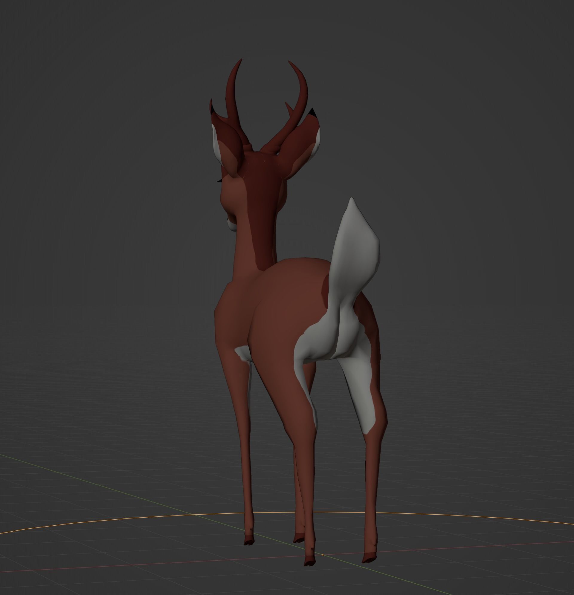 Adult Bambi Model Toon Shade 3D model_41