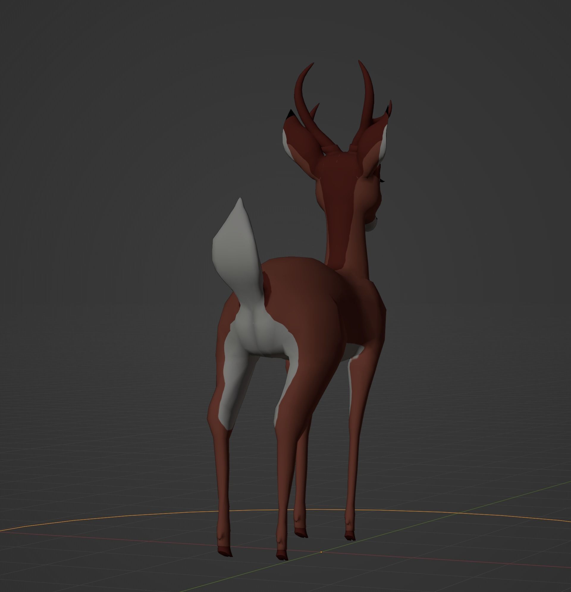 Adult Bambi Model Toon Shade 3D model_36