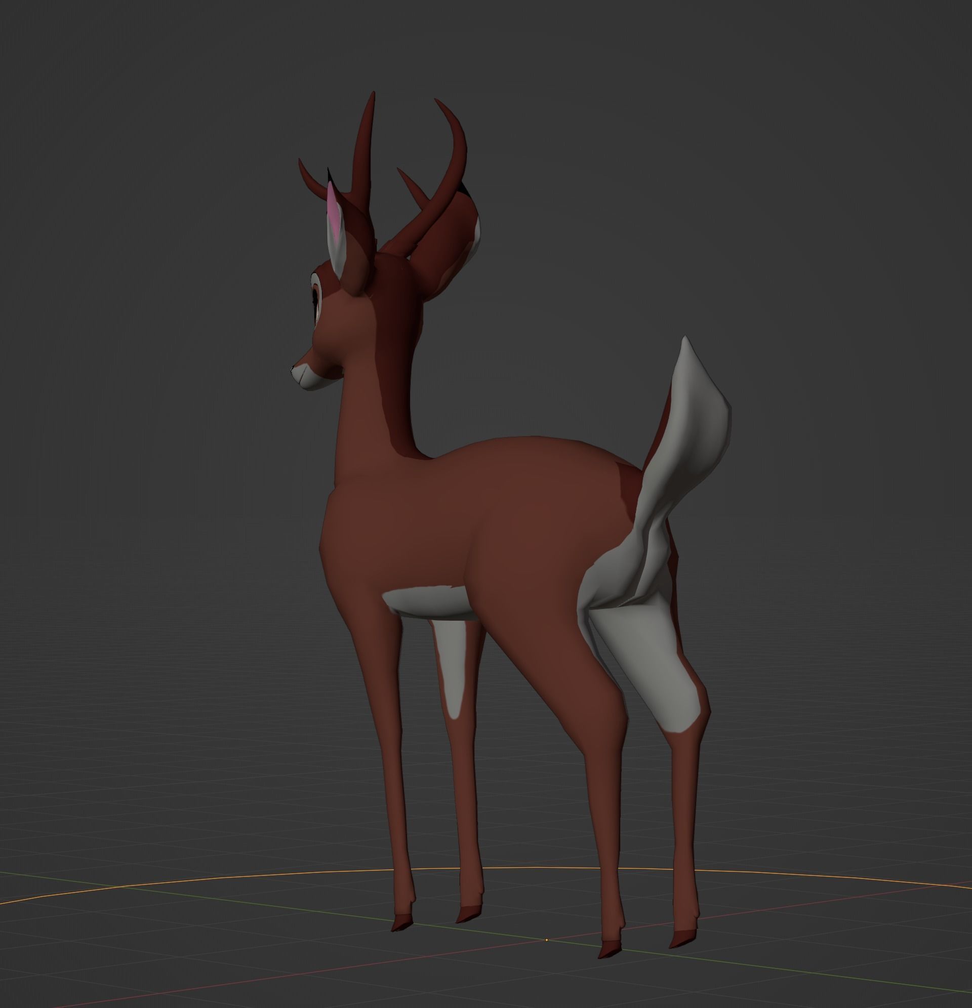 Adult Bambi Model Toon Shade 3D model_44