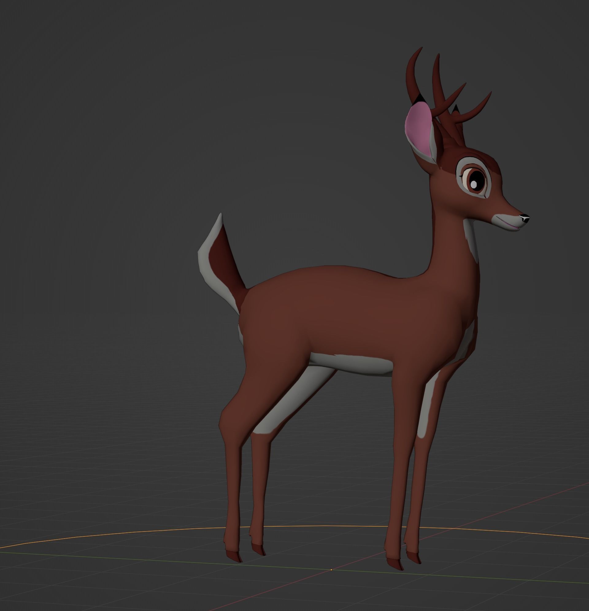 Adult Bambi Model Toon Shade 3D model_28