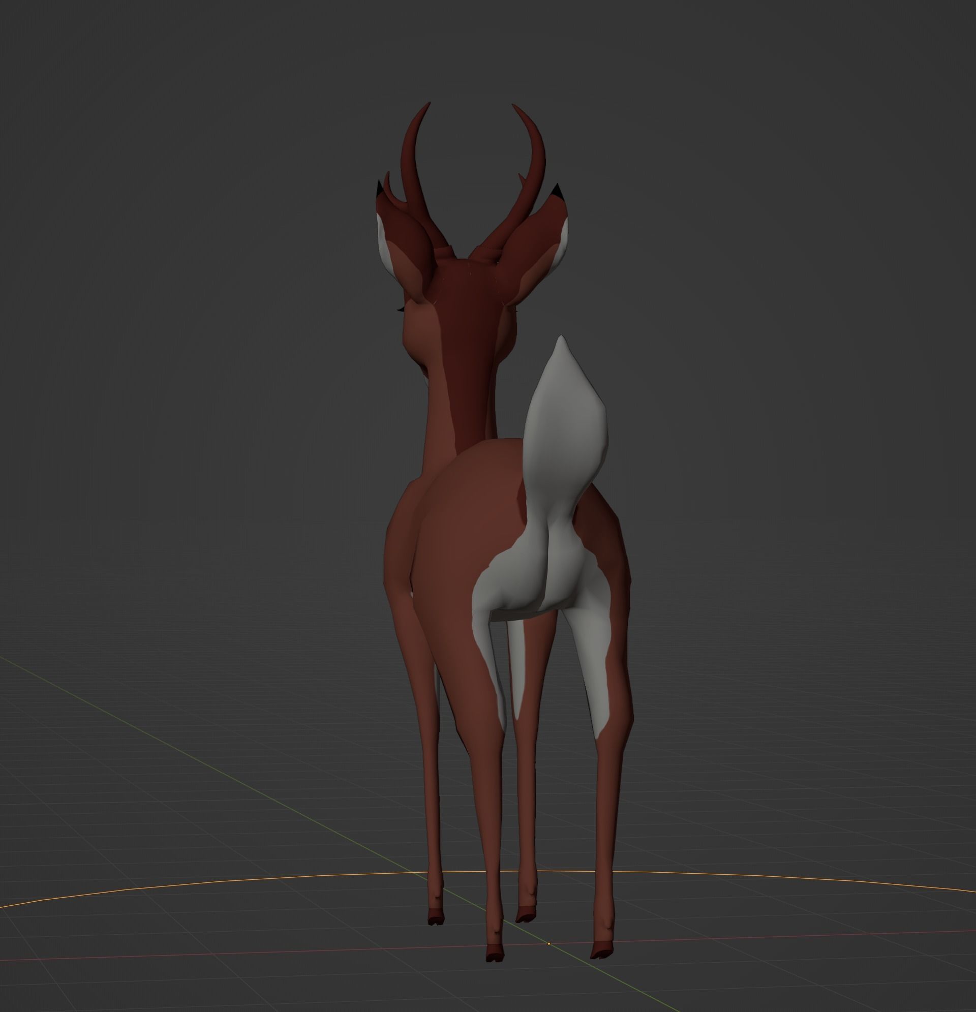 Adult Bambi Model Toon Shade 3D model_40