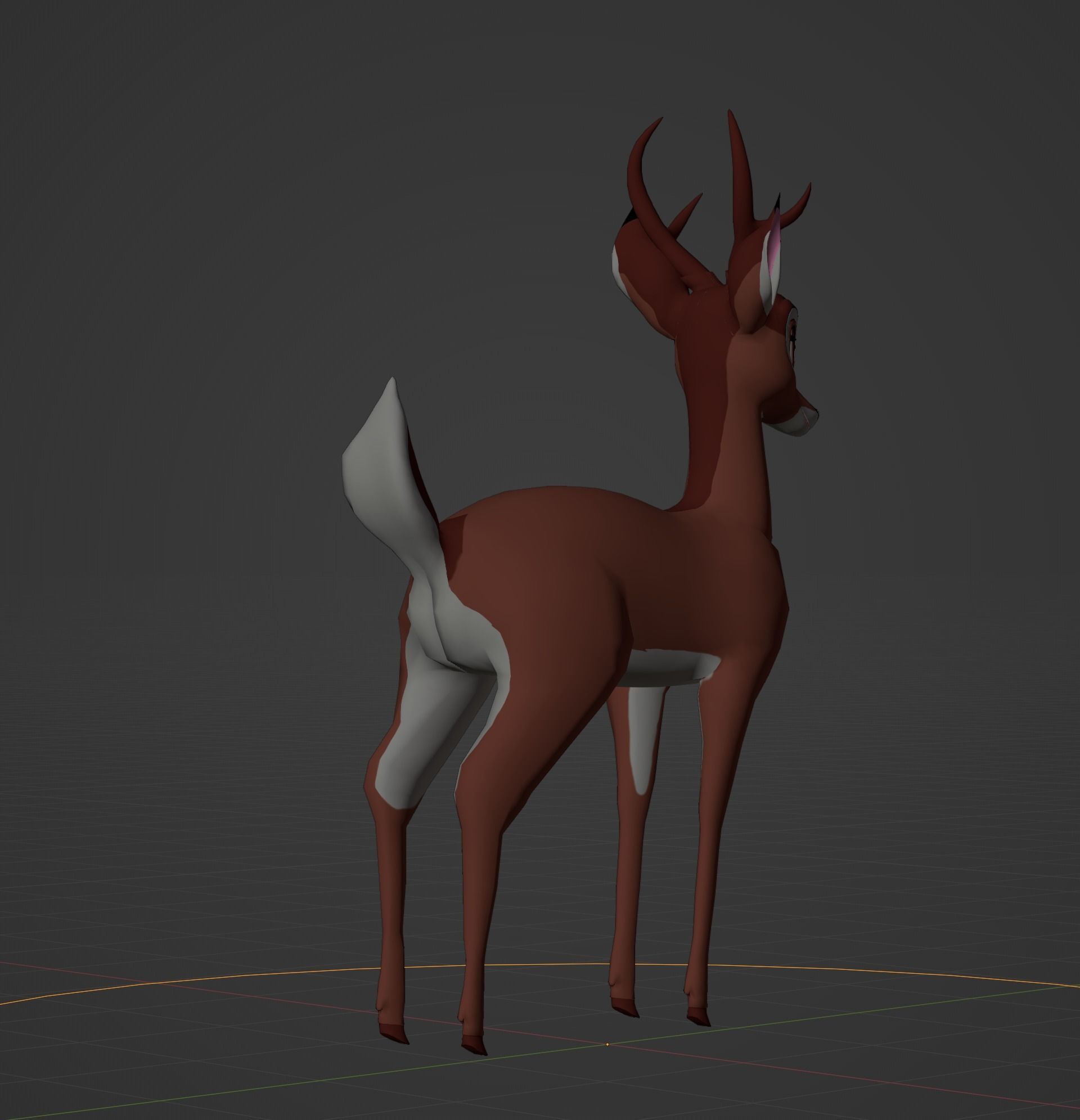 Adult Bambi Model Toon Shade 3D model_34