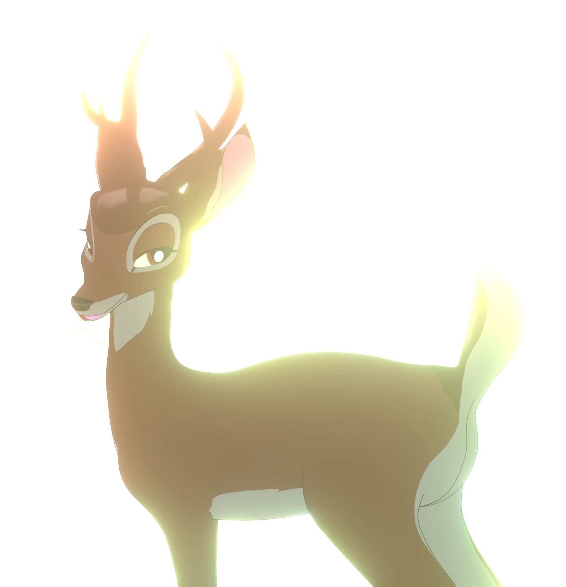Adult Bambi Model Toon Shade 3D model_4