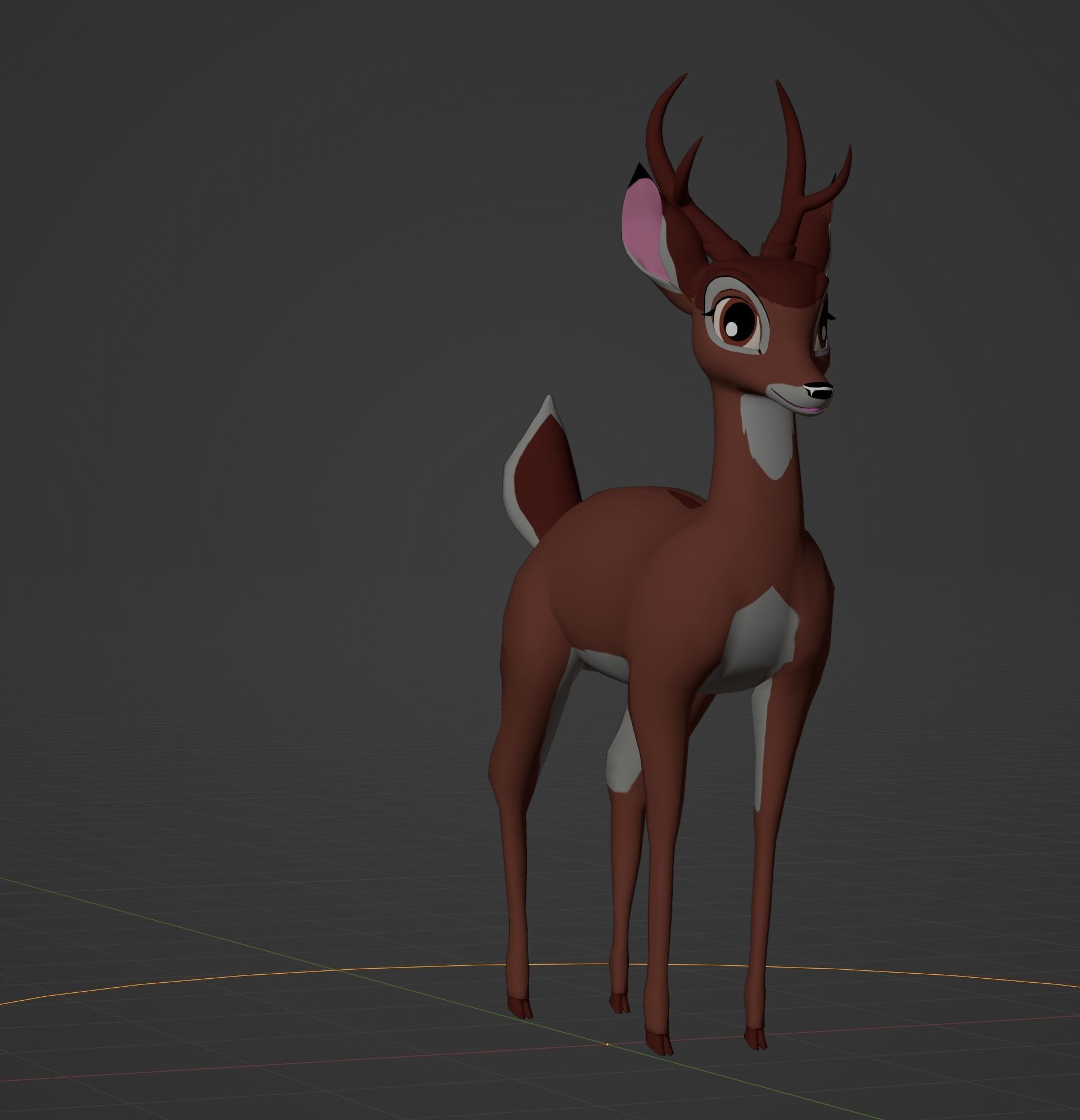 Adult Bambi Model Toon Shade 3D model_24
