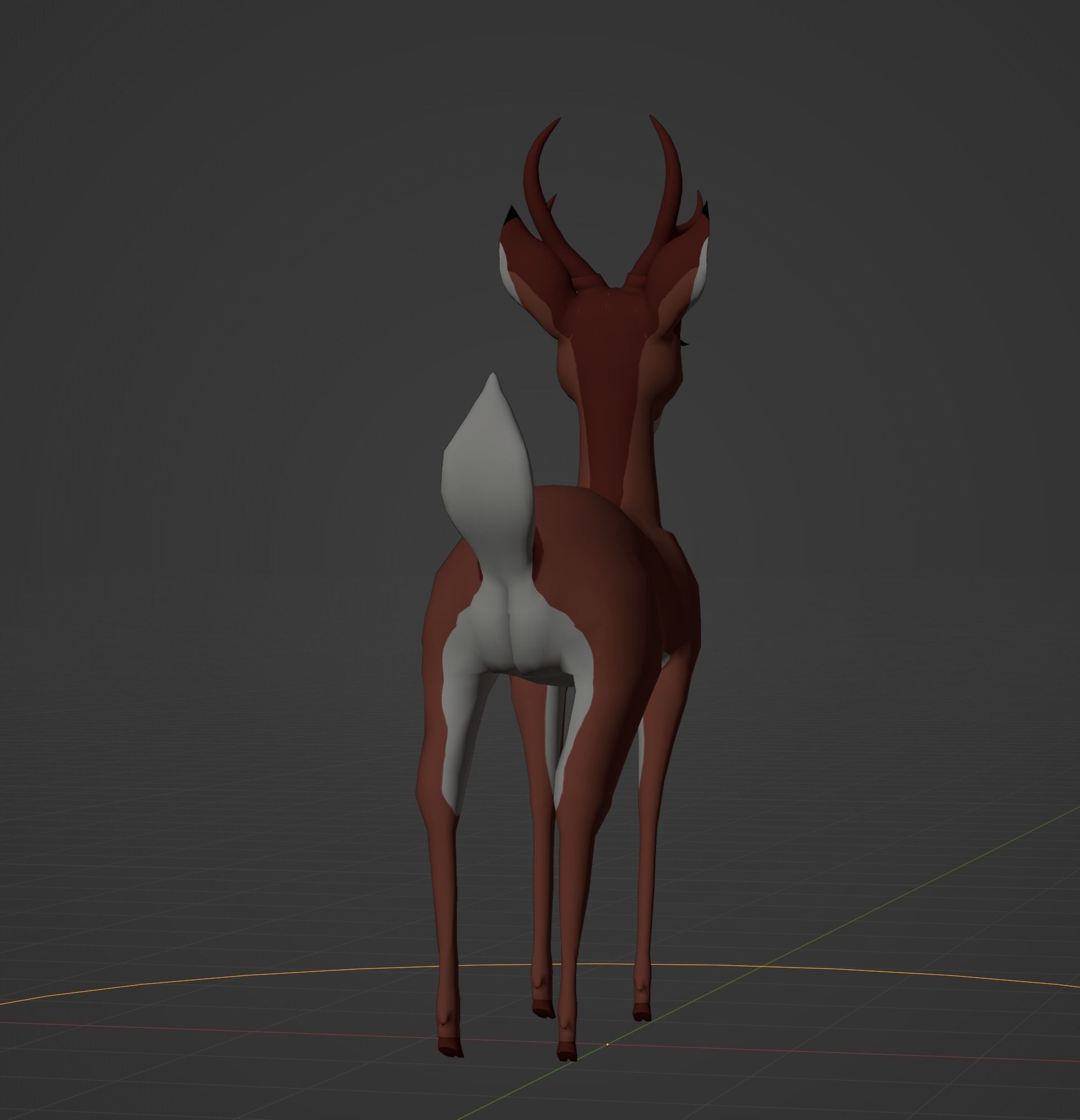 Adult Bambi Model Toon Shade 3D model_37