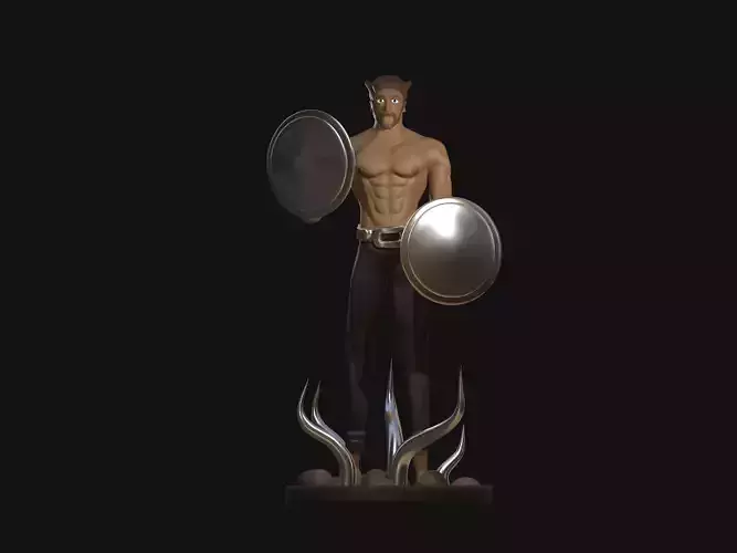 shieldman character simple 3D print model