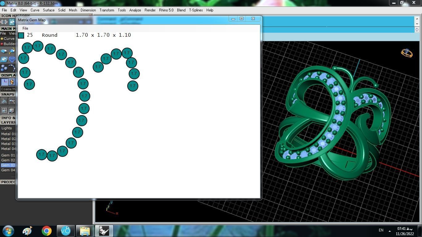 Butterfly Set ring gold with diamonds 3D print model_17