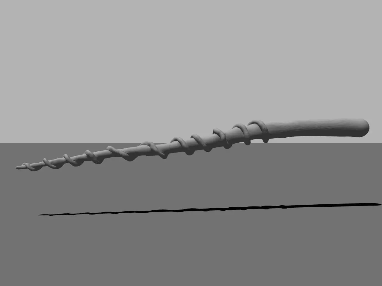 Twisted Wand Free 3D model