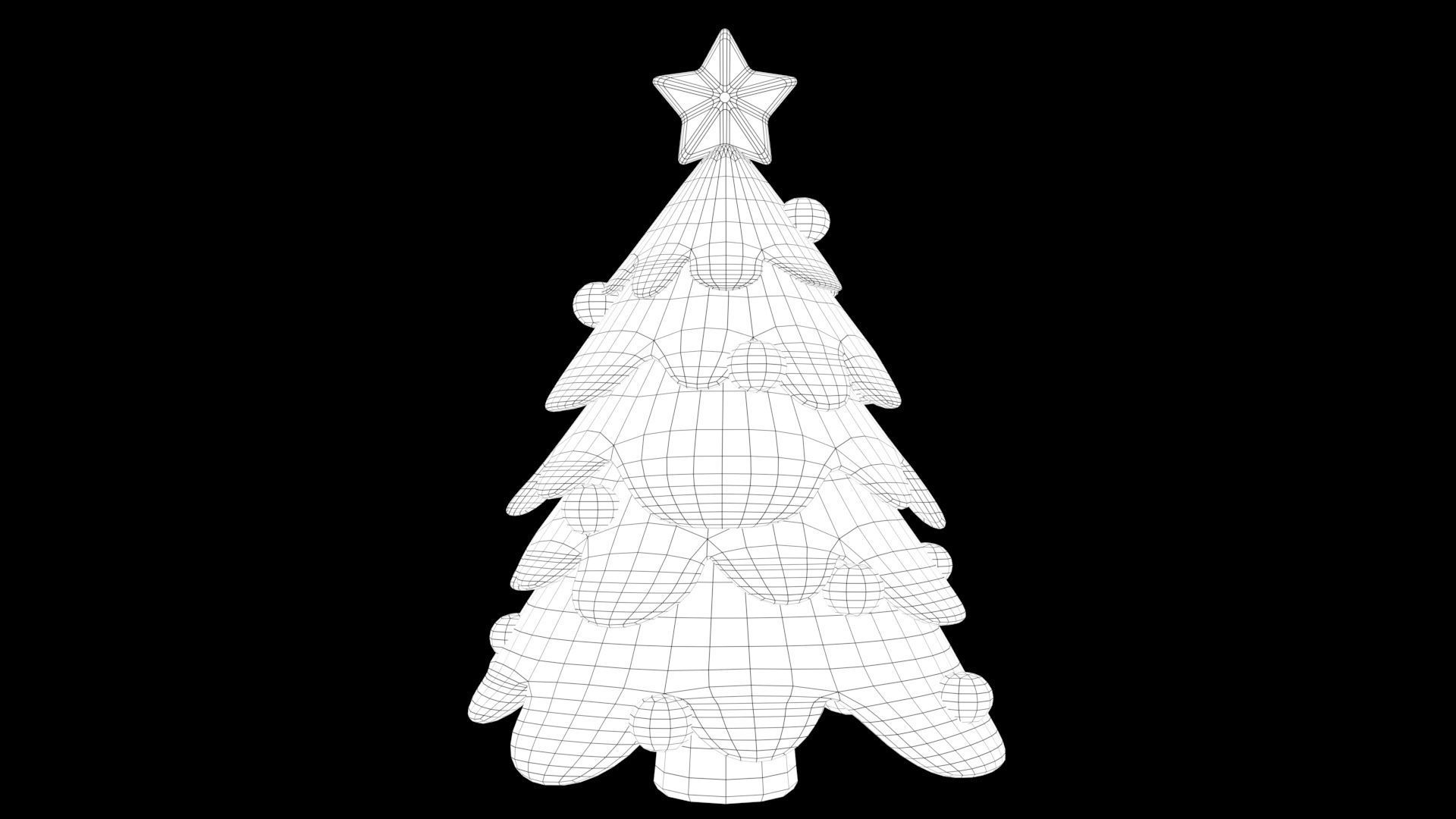 Low poly - Cute Christmas Tree Low-poly 3D model_8