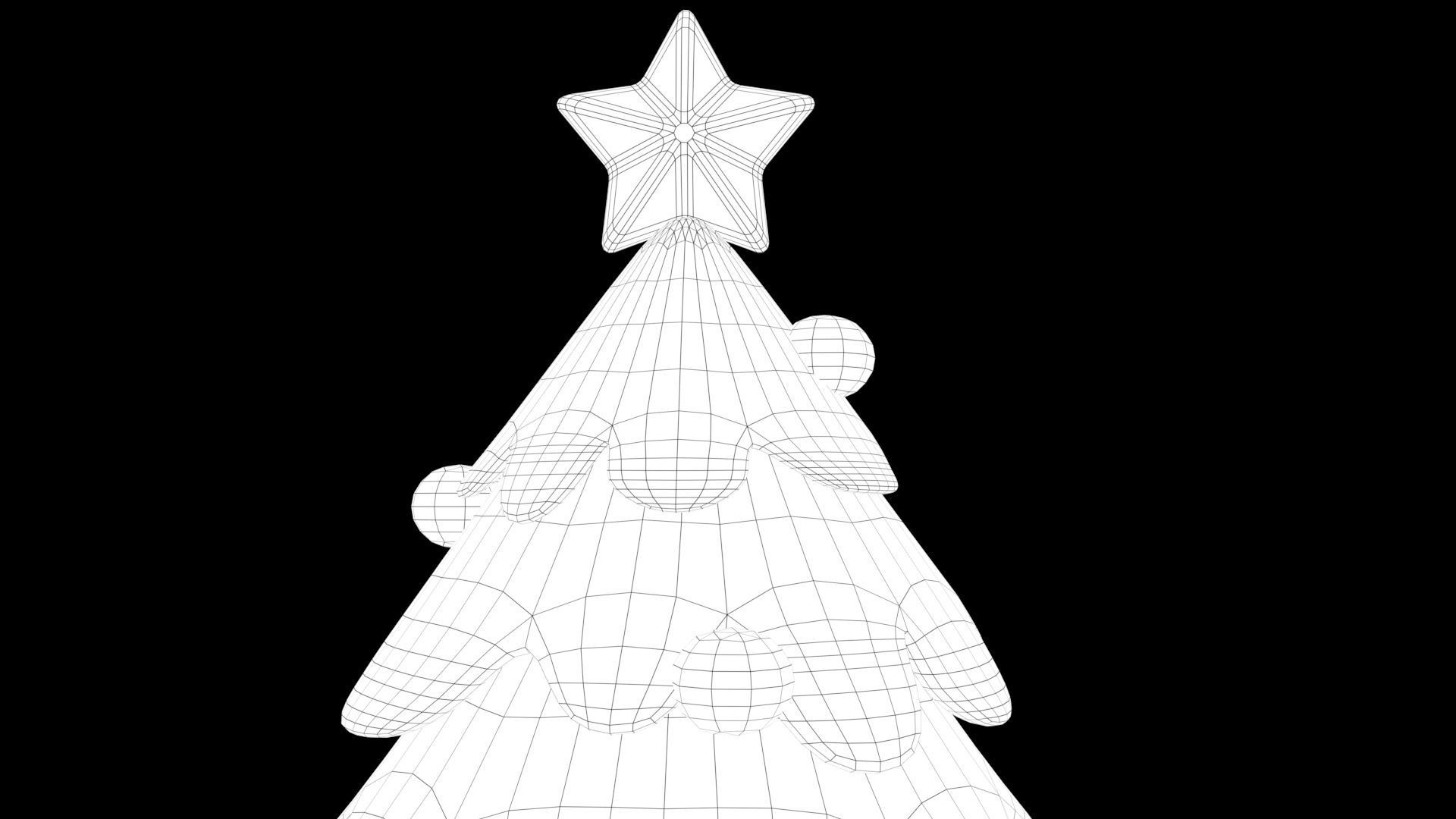 Low poly - Cute Christmas Tree Low-poly 3D model_9