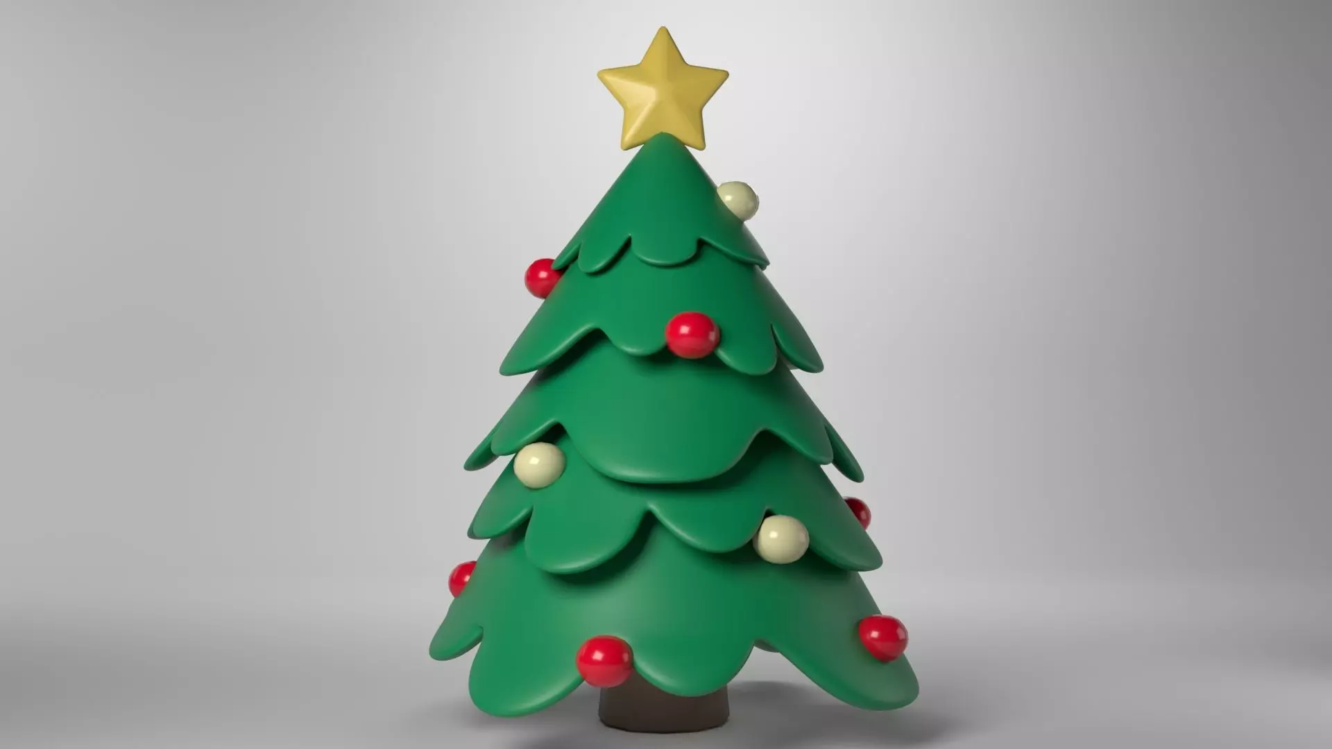 Low poly - Cute Christmas Tree Low-poly 3D model_0