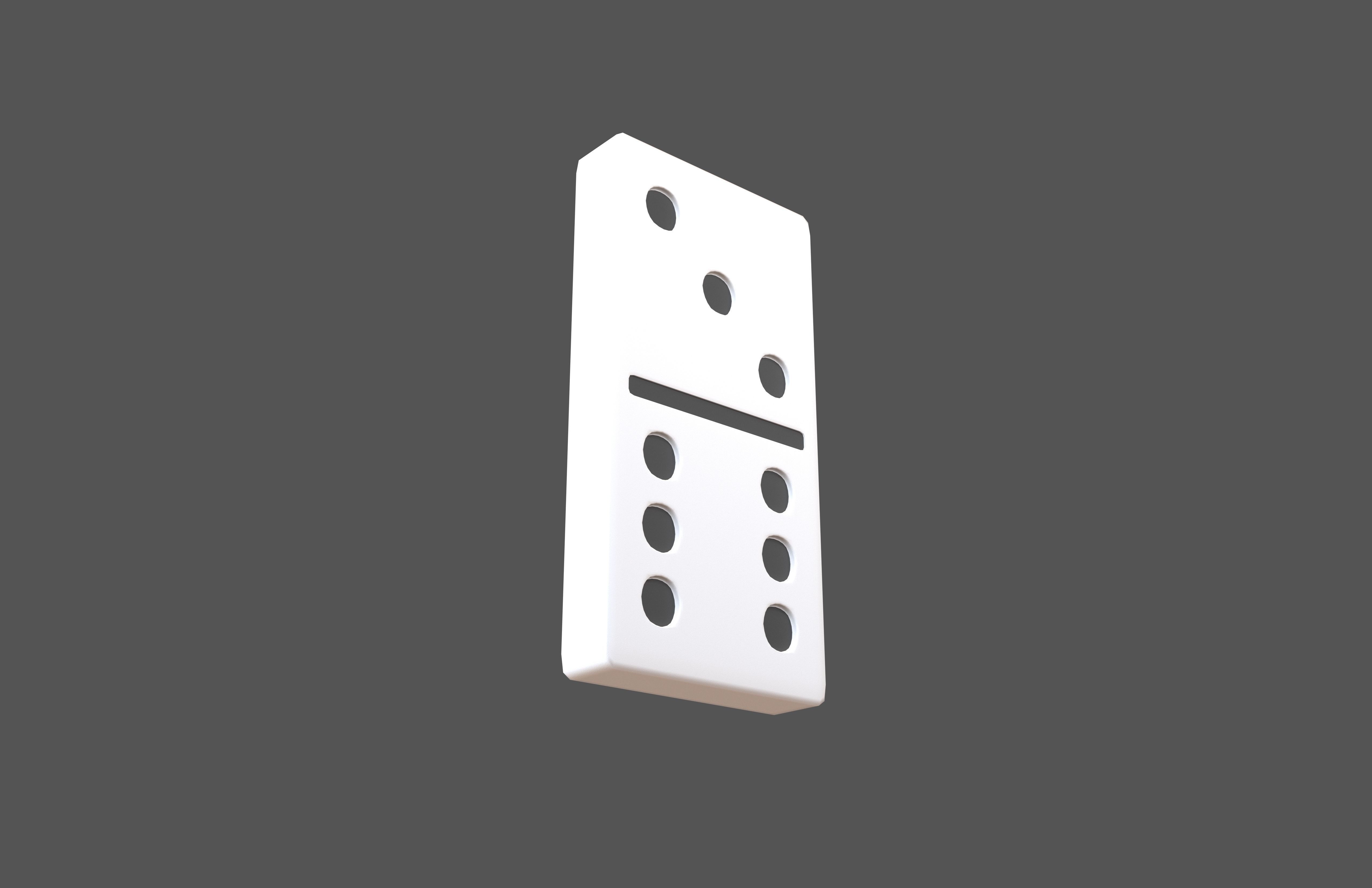 Dominoes v10 001 Low-poly 3D model_3